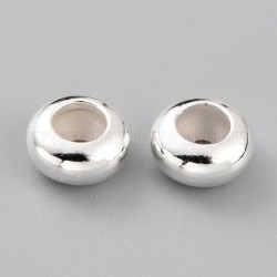 Perles en laiton, avec caoutchouc à l'intérieur, Plaqué longue durée