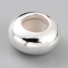 Perles en laiton, avec caoutchouc à l'intérieur, Plaqué longue durée