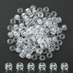 Perles européennes en acrylique transparente, grandes perles trou du canon